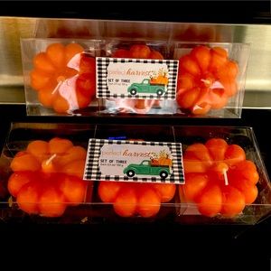 NIB 6 Perfect Harvest Pumpkin Wax Candles